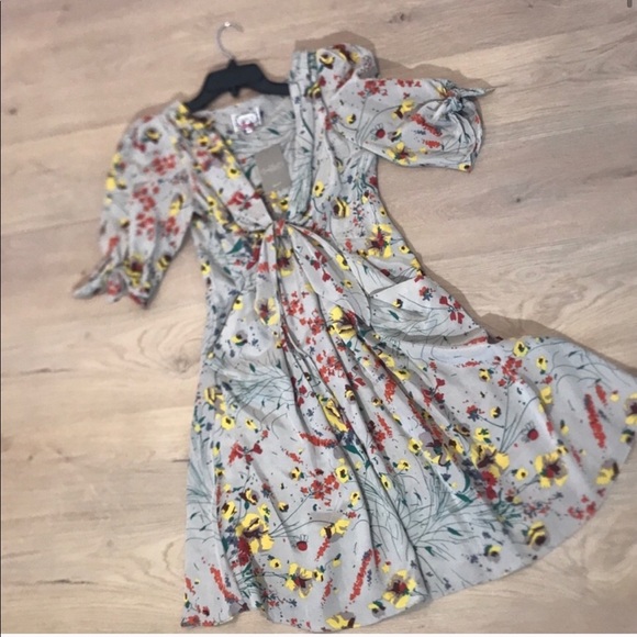 Anthropologie Baraschi Silk Floral Dress NWT Small - Picture 2 of 8